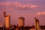 The skyline from Boylan Avenue Bridge, looking at 2 towers serviced off the old NS